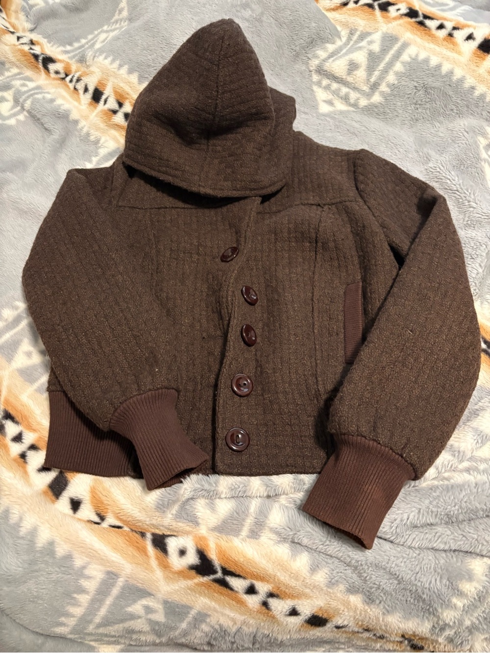 Forever 21 Brown Hooded Bomber Jacket